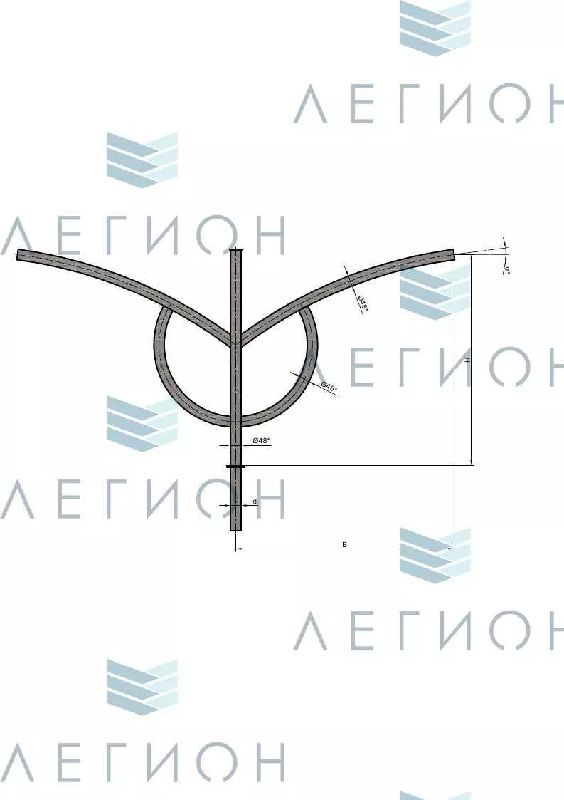 К80-1,0-1,0-1-1 кронштейн двухрожковый